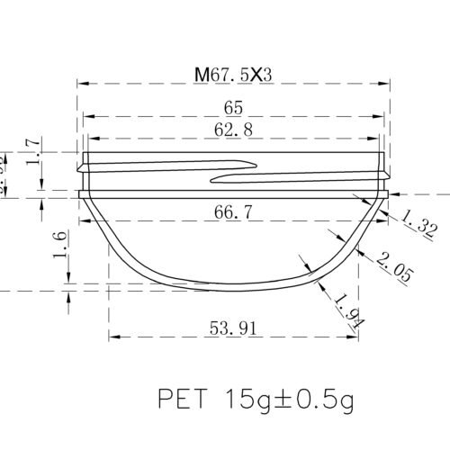 68牙15克8 PET preform